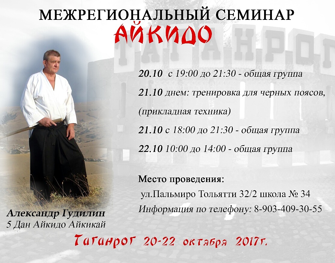 Семинар Таганрог, семинар айкидо в таганроге, Гудилин в таганроге, айкидо в таганроге, айкидо ростов, айкидо ростов-на-дону, семинары айкидо ростов на дону